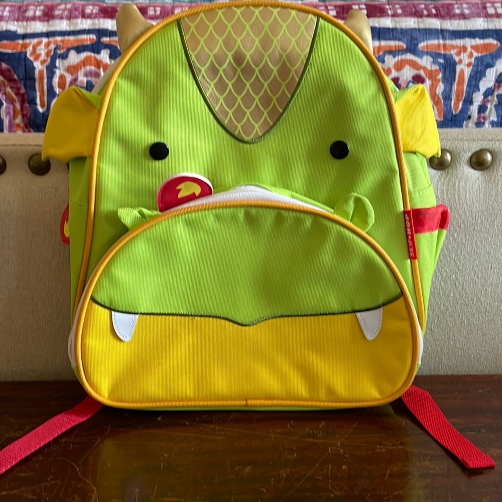Skip Hop backpack and lunch bag dragon green